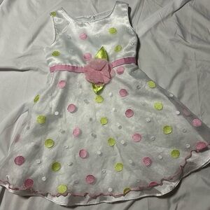 Youngland  Polka Dot Spring Easter Dress  3T Summer Toddler Dress